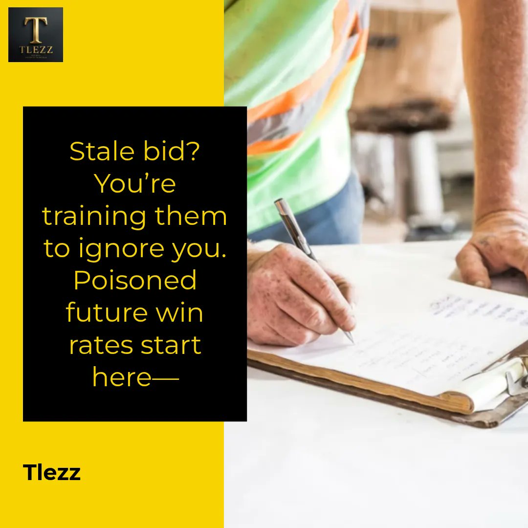 TLEZZ2024's tweet photo. Stalled bids don’t “go cold.” They get reframed. If you reopen quotes without evidence + one clean next-step, you don’t just lose *that* deal. You train buyers to ignore you, and your team keeps chasing separate threads across email, notes, and spreadsheets. Here’s the process https://t.co/dgD8dpmMW5