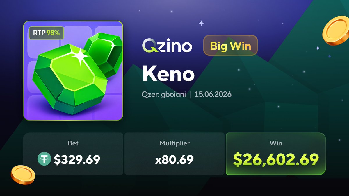 qzino_official's tweet photo. Forget the lottery, just play Keno 🍀

Qzer gboiani turned $330 into $26,602.

Check it out: https://t.co/L57DYf4F5p https://t.co/onTxCl2nEz