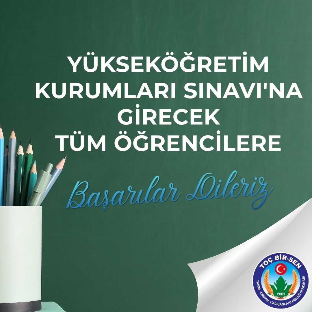 huseyinozturk_1's tweet photo. Yükseköğretim Kurumları Sınavı'na girecek tüm öğrencilere başarılar dileriz.

#YKS2026 https://t.co/pZED06boOQ