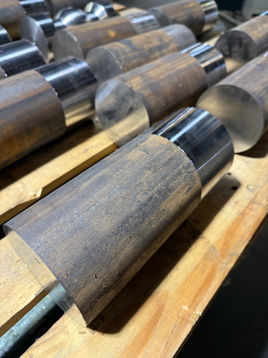 PMP_MFG's tweet photo. Raw steel ➡️ finished component.

Machined from solid bar stock for heavy-duty earthmoving and construction equipment. Built to handle demanding loads, harsh environments, and long service life.

From rough stock to precision-machined performance.

#CNCMachining #Machining #Manufacturing #MachineShop #Metalworking #Turning #CNC #MadeInUSA #AmericanManufacturing #PrecisionMachining #Steel #ConstructionEquipment #HeavyEquipment #Earthmoving #MiningEquipment #IndustrialEquipment #CAT #Caterpillar #Undercarriage #EquipmentRepair #MRO #OEM #JobShop #ProductionMachining #CustomMachining #Machinist #LatheWork #CNCTurning #IndustrialManufacturing #PMPMFG