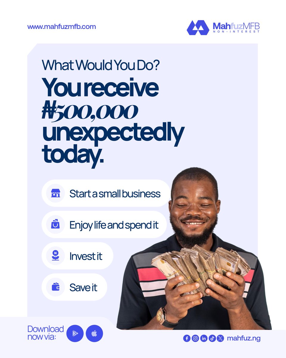 MahfuzNg's tweet photo. Wake up and see an unexpected #500,000 credit alert . What’s your first move ? We’re reading every answer . 

#viral #BankingSystem #goviral https://t.co/VzaXmu3zkj