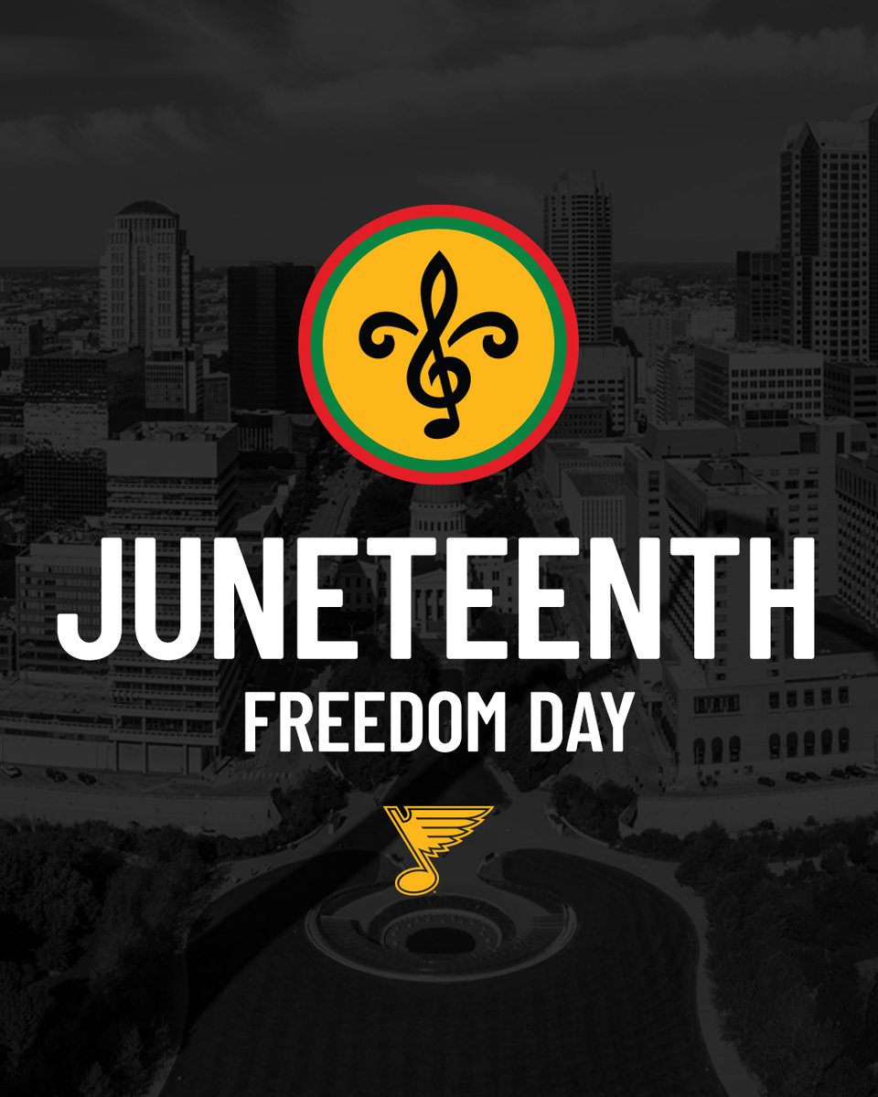 StLouisBlues's tweet photo. Today we recognize and celebrate freedom. 

Happy Juneteenth! https://t.co/ohjabXmaQG
