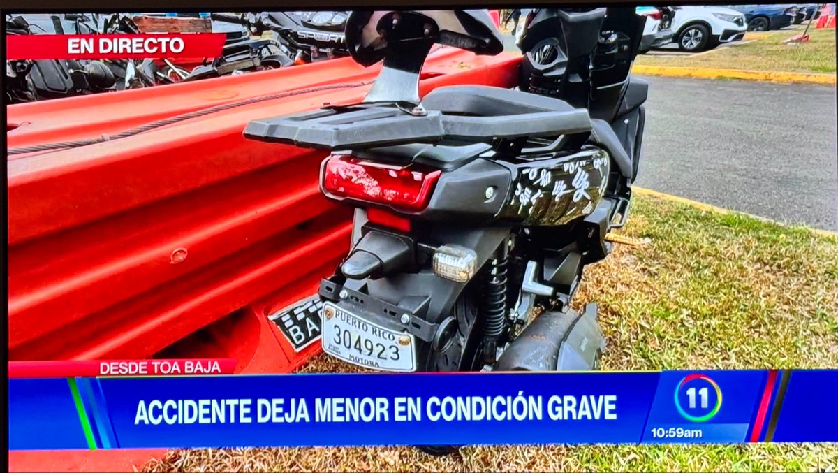QMNVPR's tweet photo. Se Reporta un Accidente te Carácter Grave x parte de un Menor Guiando una Motora ILEGAL para su Uso en la Carretera.

Recuerdan la Ley que Buscaba Aprobar la Gobernadora @Jenniffer, pues este es un Ejemplo de lo q le esperaría al País de haberse aprobado la Misma.

#DaleCasco ✍🏼 https://t.co/xxXB5pxRwT