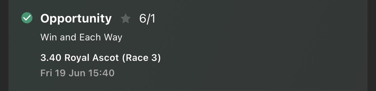 Obrienstakes's tweet photo. Our 2nd Bet Of The Day For The Freebies Wins At 6/1! 

Opportunity You Beauty 🚀🚀 https://t.co/g8TCBflP8p