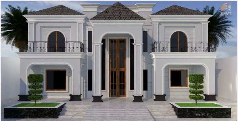 HouseDesignM's tweet photo. A timeless luxury residence defined by soaring columns, graceful arches, and a commanding double-height entrance—crafted for those who appreciate architectural excellence. https://t.co/2fhcYoV6ON