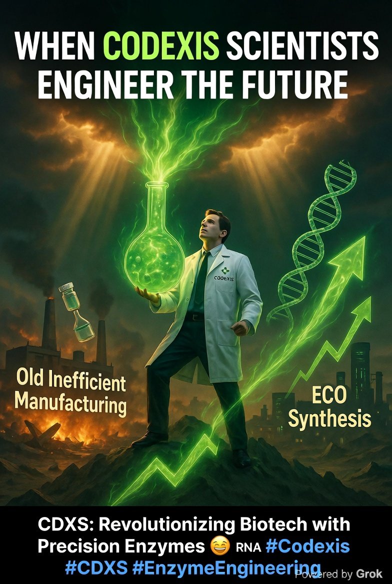 JohnBuchert's tweet photo. @ClownWorld CDXS is revolutionizing biotech manufacturing with their groundbreaking ECO Synthesis™ platform — precision enzymes that make complex medicines faster, cheaper, and greener than old-school chemical methods.
#Codexis #CDXS #EnzymeEngineering #Biotech https://t.co/ja7uEDx6ZF