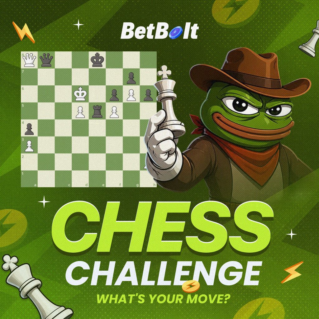 betbolt's tweet photo. Chess Puzzle for the boys 🧩

White to play, checkmate in 1.

What's the winning move? 👀

💙 + 🔁 + ⚡️ username https://t.co/1BHZNZujd3