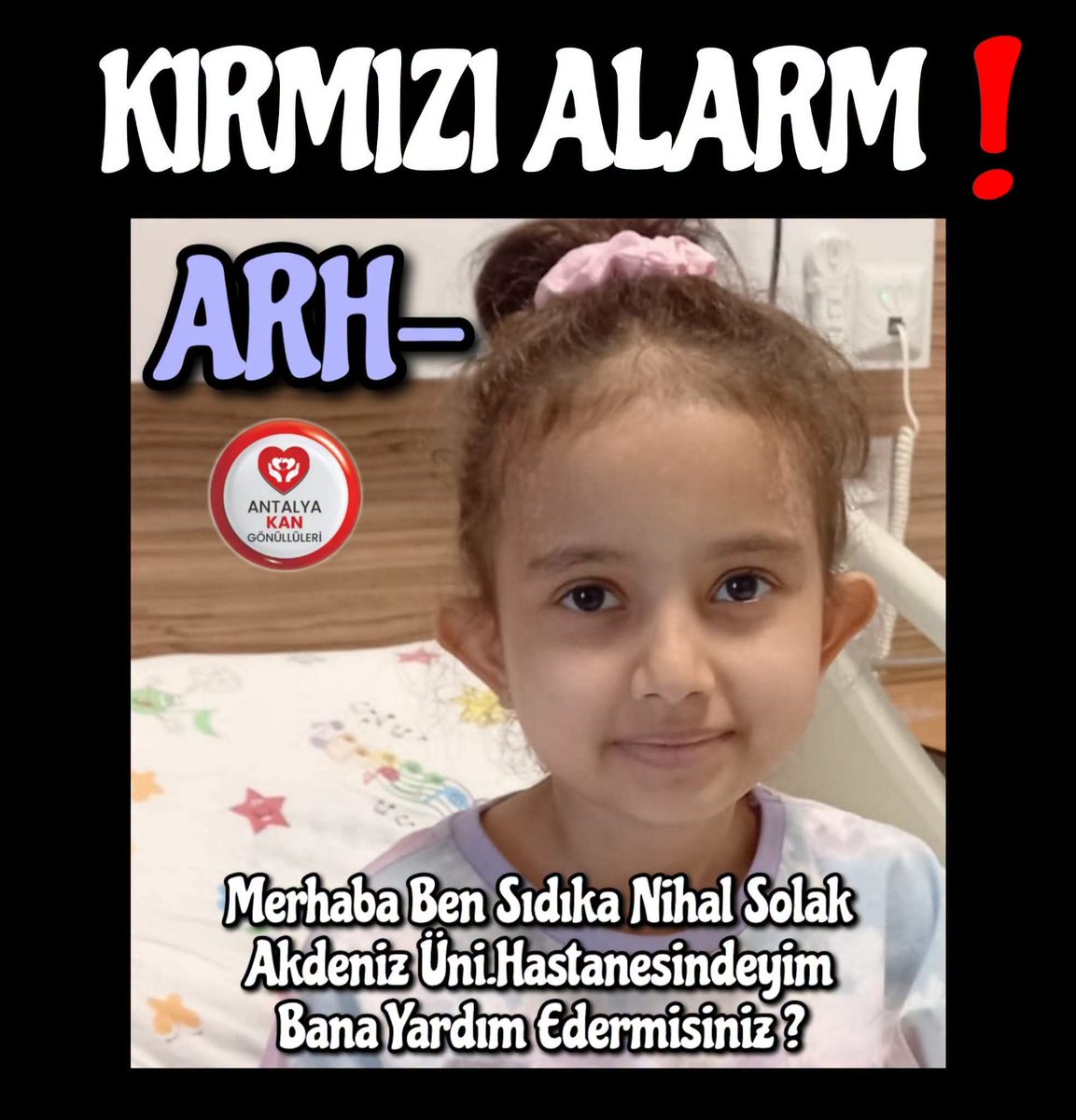 blksr22's tweet photo. YILLARDIR BEKLEDİĞİ NAKLE GİRMESİNE ÇOK AZ KALDI !
#KIRMIZIALARM !
Medical Park Hastanesine İlik Nakli Hazırlığında Olan SIDIKA NİHAL SOLAK Adlı Hastamızın Bir Kaç Gün Boyunca #ARH- Negatif  #GRANÜLOSİT  İhtiyacı Vardır.Siz Duyarlı Dostlarımızın Dikkatine Ve Şimdiden Teşekkürler.
📞 0543 881 66 59
      0542 742 75 50
19/06/2022   17:51
#antalya #antalyakangönüllüleri