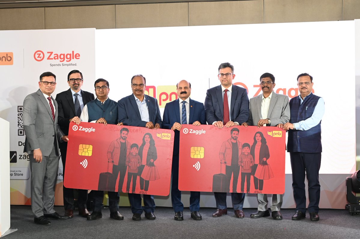 zaggleapp's tweet photo. It's HERE! 🚀 @pnbindia and Zaggle launch the PNB-Zaggle Twin Credit Cards on @Visa &amp; @RuPay_npci . Enjoy travel, OTT, lounge access, fuel waivers &amp; more!
.
.
#Zaggle #SaaS #FinTech #PunjabNationalBank #CoBrandedCreditCard #FinTechIndia #DigitalPayments #RuPay #VisaCard https://t.co/Yc76sEnqye