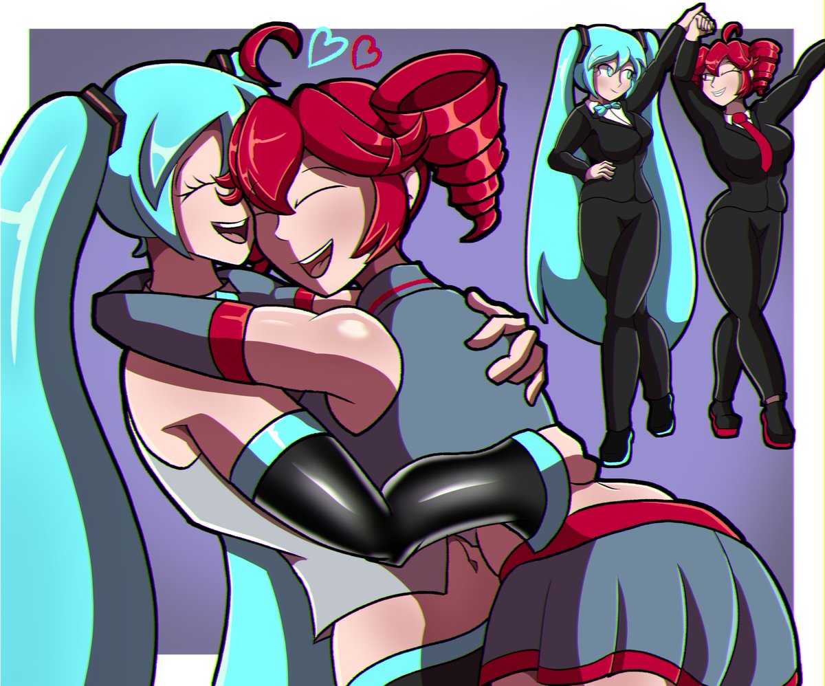 robvemoo's tweet photo. Miku and Teto https://t.co/8nlQS77I6T