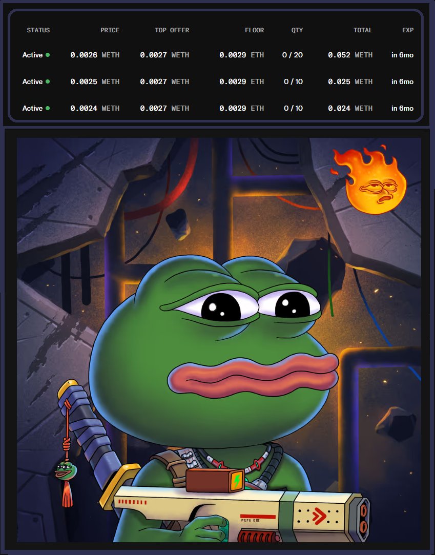 Do not fear #Pepe frens ⚔ the Pepe E3 gun will come in useful