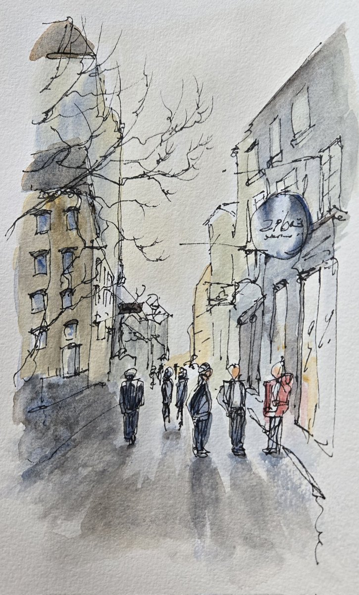 SheilaRomard's tweet photo. Happy Friyay 🌸 
Old Quebec ink and watercolour 
#originalart #canada https://t.co/45lo0y4tg4
