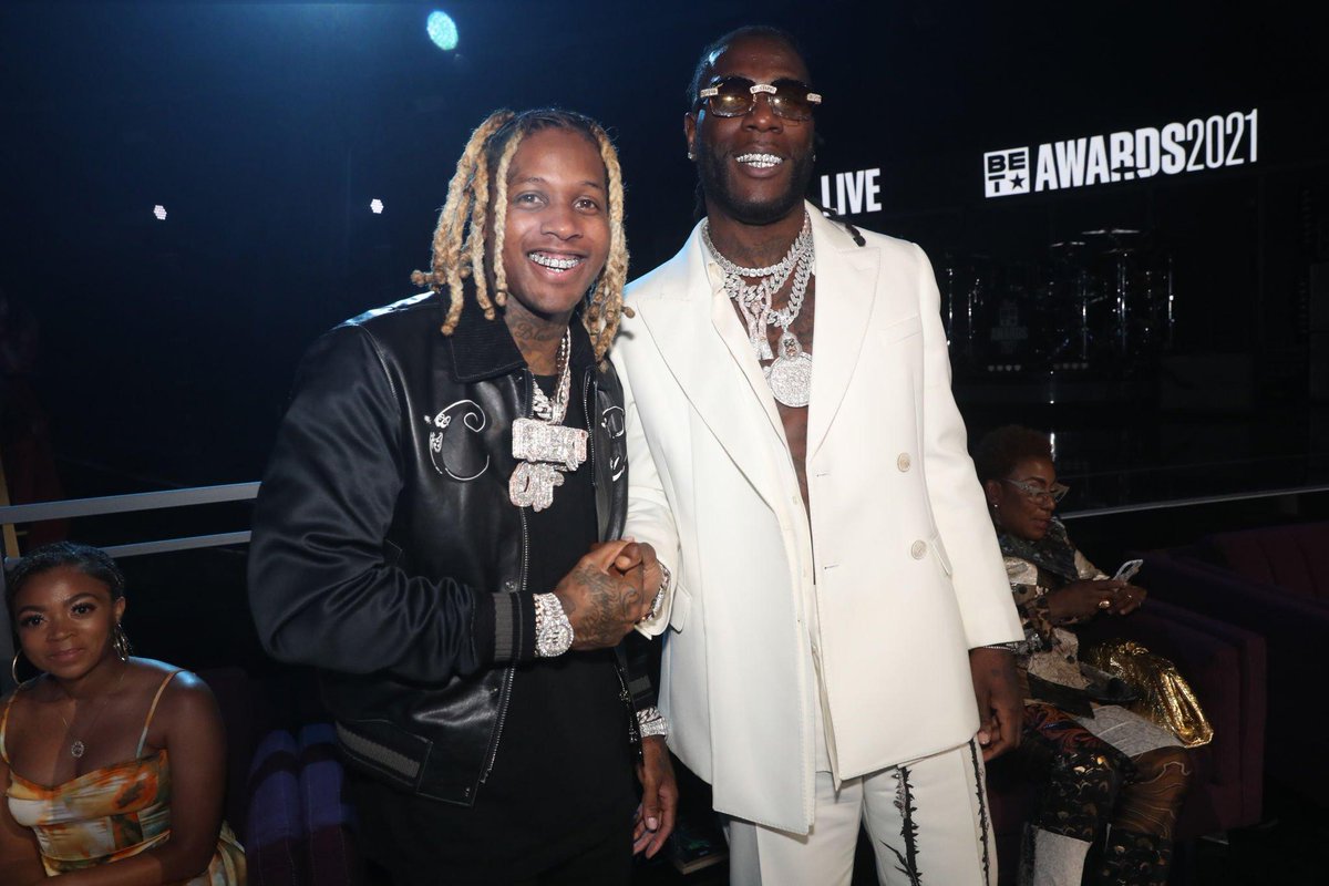 1BENNY7G's tweet photo. BURNA BOY AND LIL DURK, 2021. 📸 https://t.co/43MKx1HkNu