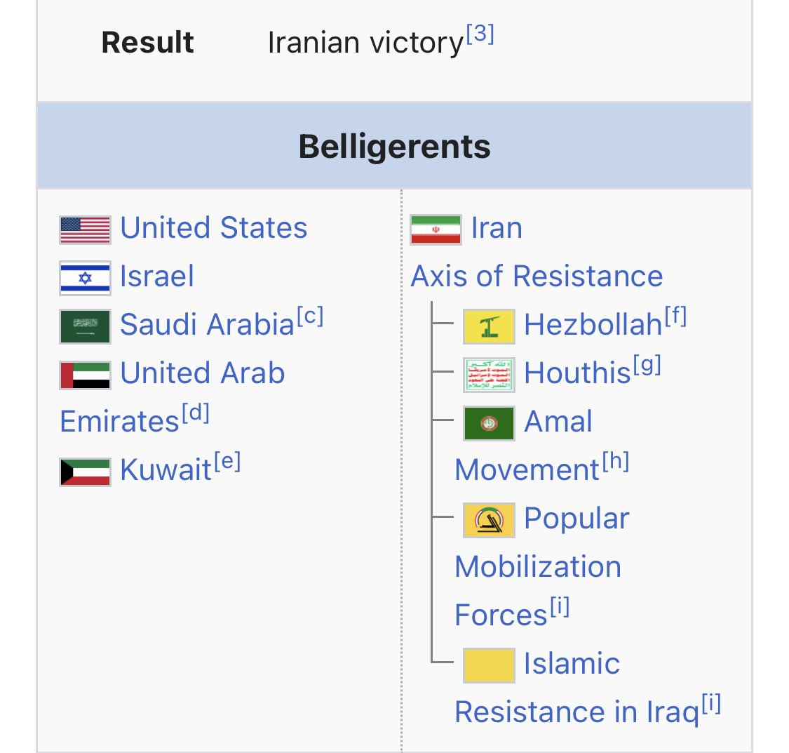 GlobalUpdates24's tweet photo. BREAKING –

Wikipedia declares that Iran is the winner of 2026 Iran-US War https://t.co/OKeGuAC9vq