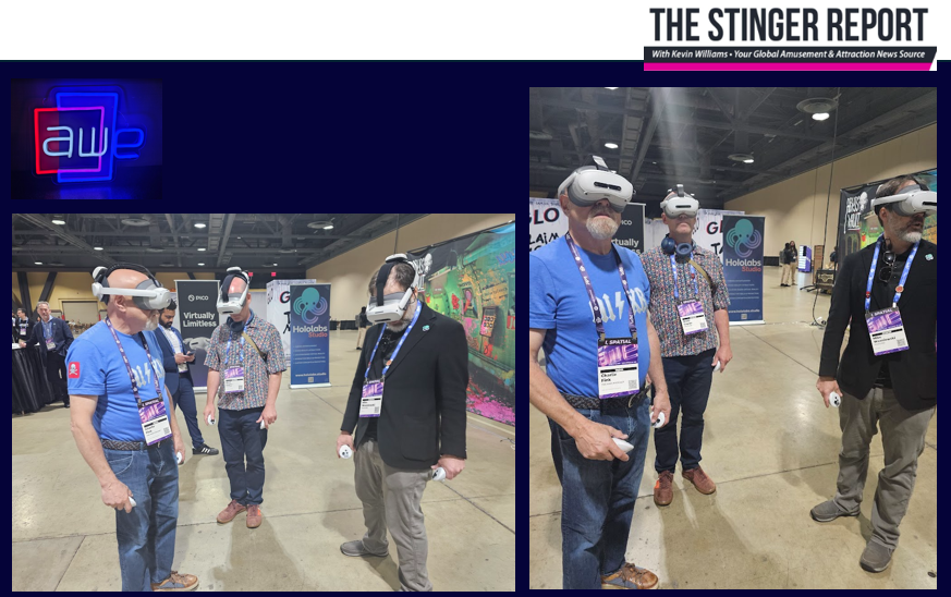 stingerreport's tweet photo. KWP #TrendWatch – Highlights from a great @AWE 2026 – New inductee to the XR Hall of Fame, @CharlieFink , one of the first to experiences the new #LBE #XR game from @hololabs – exclusively operated by @SynthesisVR
Don't suffer #FOMO, make sure you are part of AWE 2027! https://t.co/UF0u3t78ze