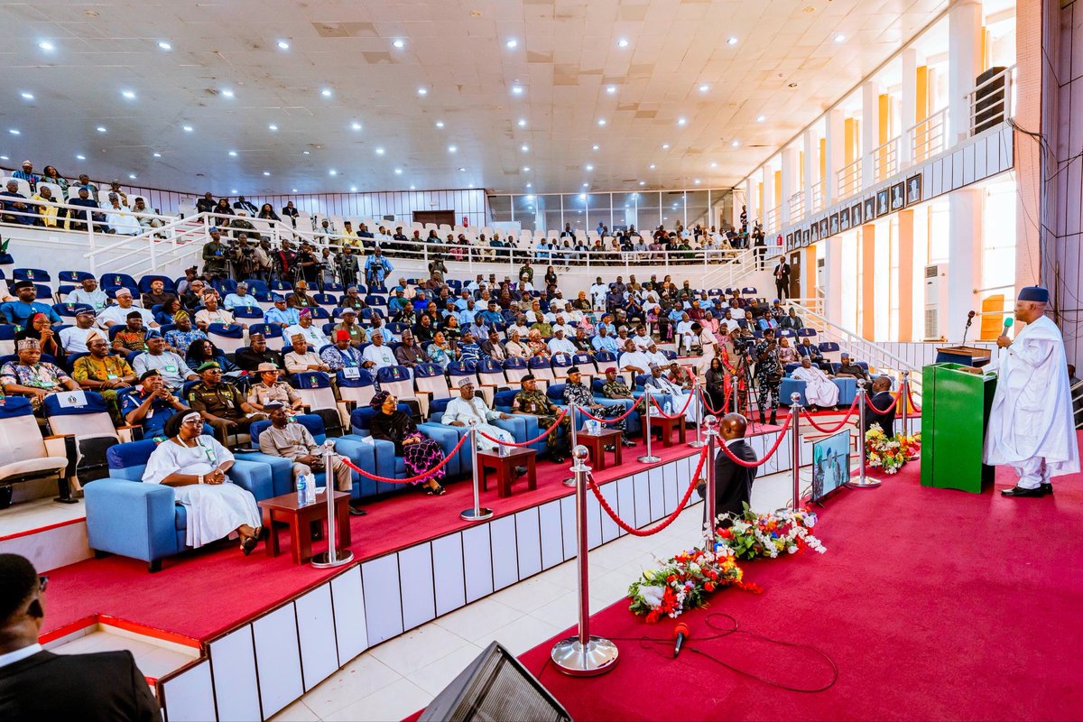 officialSKSM's tweet photo. President @officialABAT has ordered the immediate and permanent reinforcement of security at the National Institute for Policy and Strategic Studies (@NIPSSKuru), Kuru, Plateau State, following a recent attack on the perimeter of the institute by bandits.

He said the incident has strengthened the resolve of the Federal Government to protect national institutions, support security personnel, and ensure that future attacks do not find the country unprepared.

Speaking on Friday while addressing participants of Senior Executive Course 48, 2026, at NIPSS, President @officialABAT, who was represented by Vice President @KashimSM, conveyed the condolences of the Federal Government to the families of two soldiers and one policeman who lost their lives during the attack.

VP @KashimSM said the President has directed that emergency security measures be activated without delay, with the Director-General of NIPSS required to work with the Armed Forces (@DHQNigeria), the Nigeria Police Force (@PoliceNG), and the Department of State Services (@OfficialDSSNG) to fortify the institute’s perimeter.

The Vice President noted that a comprehensive action plan and timeline for permanent security reinforcement, covering surveillance, personnel, access control, and emergency systems, must be submitted to the Office of the Vice President within 72 hours.