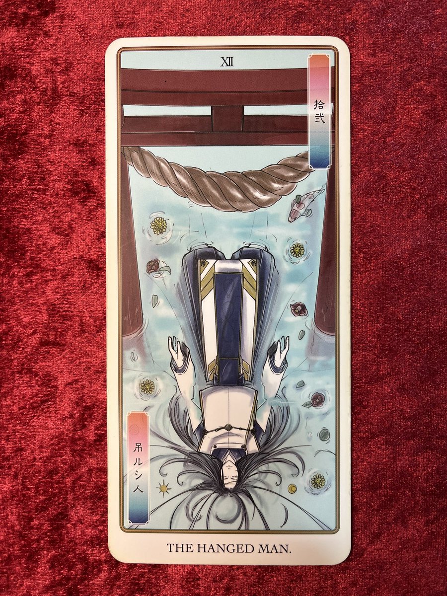 ENKA_fortune's tweet photo. 【吊るされた男】
何か上手くいかないと感じていませんか？
どうしたいですか？
どうなりたいですか？
今一度本当の自分がどうしたいのかを確認してみませんか？
時には立ち止まったり待ってみたりする事も必要かもしれないですよ。

https://t.co/yRWHfN46Aa

#タロットカード 
#日本神話タロット https://t.co/rLisKuBwE8