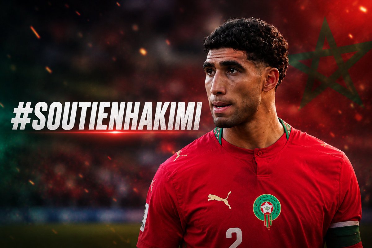 Endmtalents's tweet photo. 🚨 BREAKING: The Moroccan National Team Supporters Union has launched the hashtag #SoutienHakimi in support of Morocco captain Achraf Hakimi amid the challenges he is currently facing.

📢 Please help spread the hashtag and share it widely.

#SoutienHakimi https://t.co/PhM5rohYtl