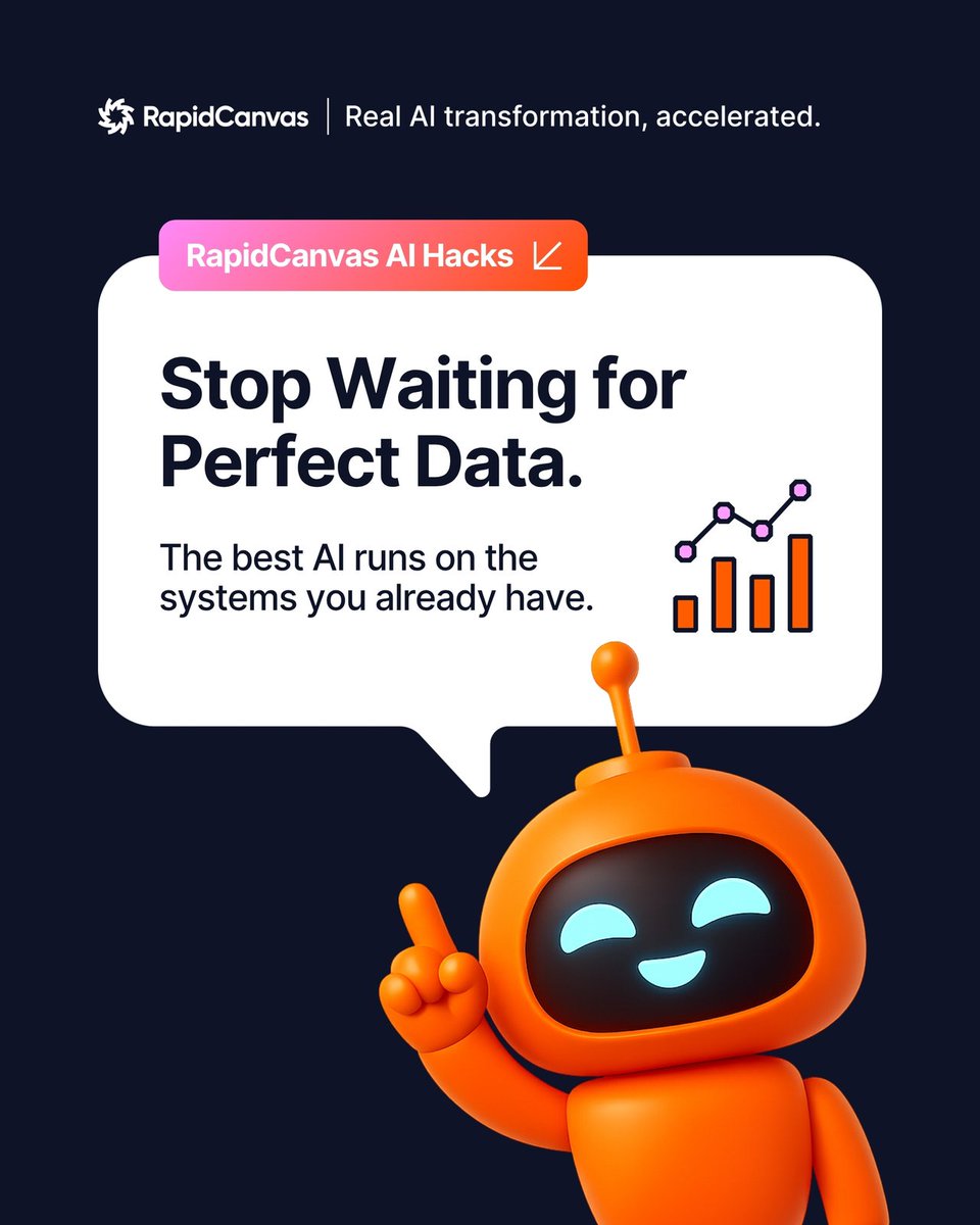 rapidcanvas's tweet photo. Retailers think they're behind on AI. They're not.

AI Hack: Stop waiting for perfect data.

The retailers winning with AI aren't rebuilding everything, they're adding intelligence to what already works.

The question isn't, "Are we ready for AI?"

It's, "Where can AI improve decisions today?"

Read more → https://t.co/Q17ZWubtaj

#AIHacks #RetailAI #EnterpriseAI #RapidCanvas #RealAITransformation