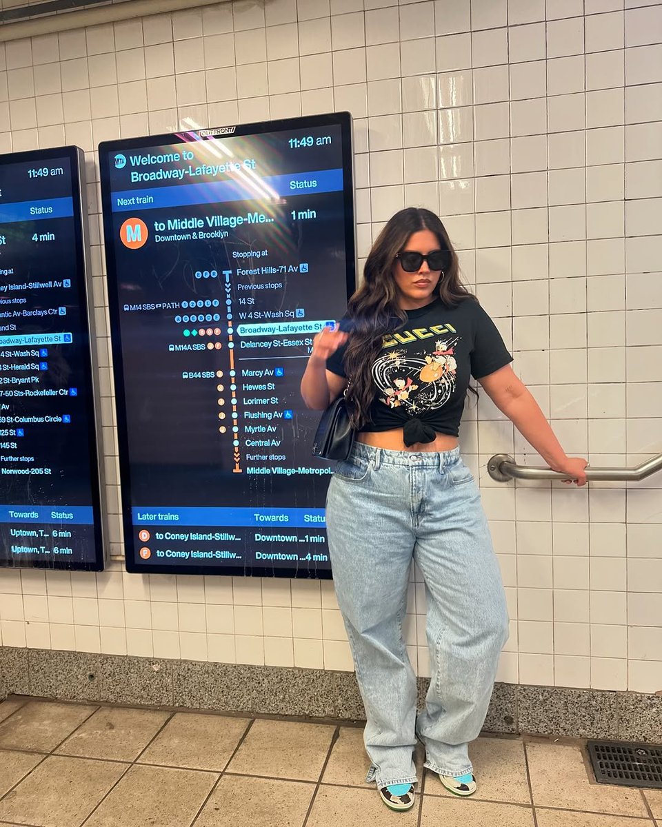 philipatilemile's tweet photo. There is something about New York that just activates something in you 🗽 The energy, the movement, the beautiful chaos of it all. Broadway-Lafayette to wherever the day takes me - Gucci on, shades on, ready for all of it. This city never gets old. 🖤✨ #NYC #NewYork #SubwayStyle https://t.co/c4V5ZxH0vW