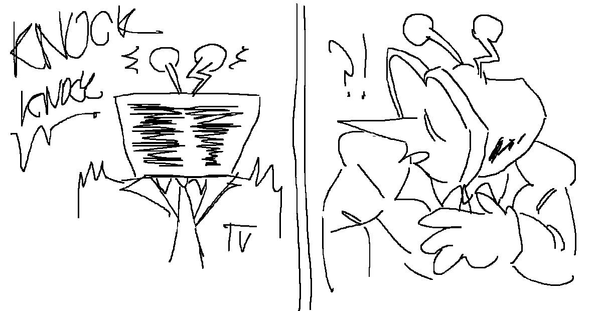 BuckCow's tweet photo. okay fine heres your damn continuation the sequel i did it on mspaint because i felt funky alright 1/3 #spamtenna https://t.co/NtPg23Nx11