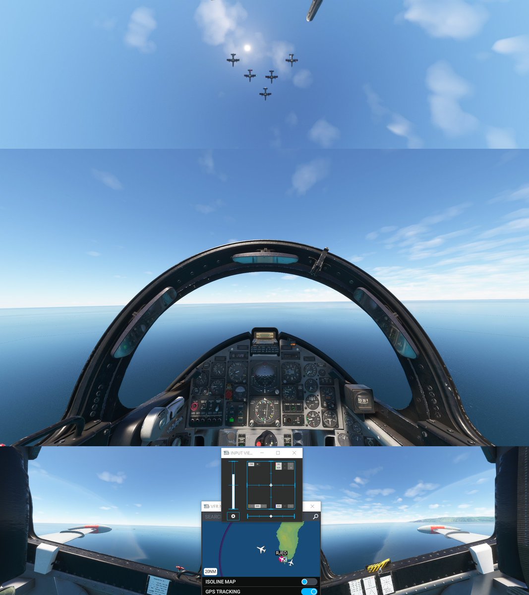 snm0S0's tweet photo. 編隊を下や横から眺めながら最後の方だけしれっと編隊に加わる人
#MSFS2020 https://t.co/U4pXVB5wmZ