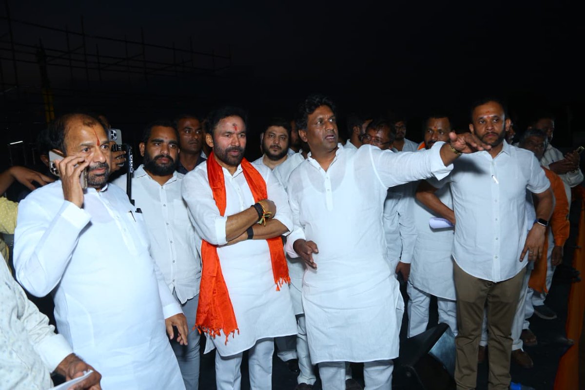 kishanreddybjp's tweet photo. Reviewed the arrangements this evening for the 24-Hour Countdown Event to International Day of Yoga 2026 at Parade Grounds, Secunderabad.

Looking forward to seeing you all at Parade Grounds, Secunderabad, as we come together to embrace the spirit of yoga and take a collective step towards a healthier India.

#IDY2026