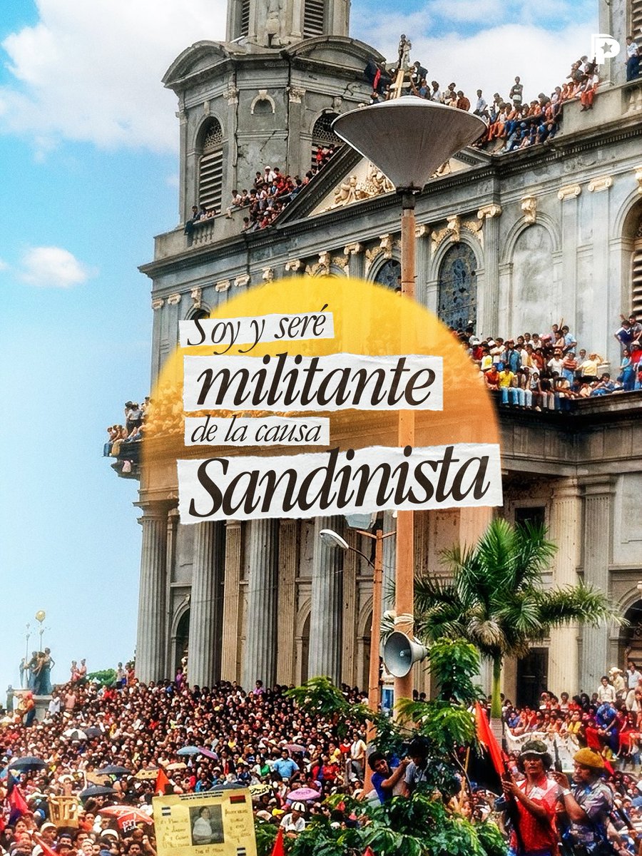 PrensaPopulr's tweet photo. Soy, somos y seremos militantes de la causa sandinista, comprometidos con los ideales de Sandino, la dignidad y la soberanía que han inspirado la lucha y la historia de nuestro pueblo. https://t.co/6f8tfZADjN