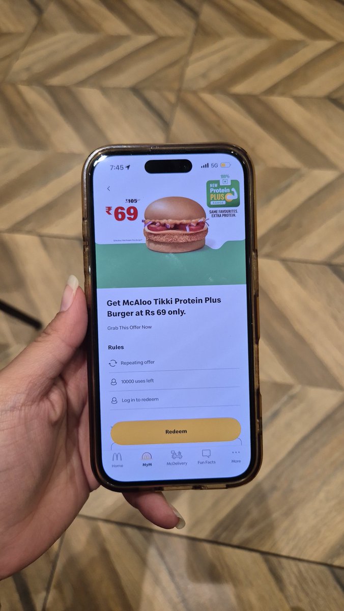 AnandaniNisha's tweet photo. McDonald's has a Protein Aloo tikki! 😂 https://t.co/1GdJKMaVce