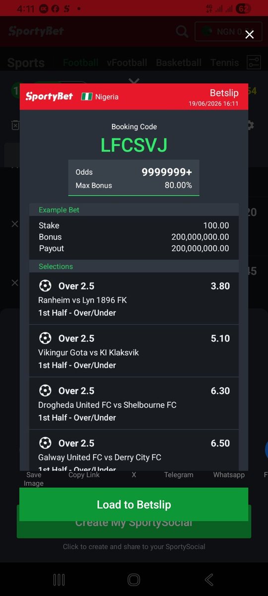 OlakunleIsmail7's tweet photo. Football ⚽️⚽️⚽️🔥🔥🔥 
Picks. Half time over 2.5 💥 💥 💥 
Code. LFCSVJ 💢💫💢💫
Flex from 8+ to 10 💖💖💪
Boom! Good luck to everyone 💓 💜 
Stake responsibly ✅️ ♥️ ❤️ 
Repost for others-don't play alone https://t.co/e0DcM7bCY6