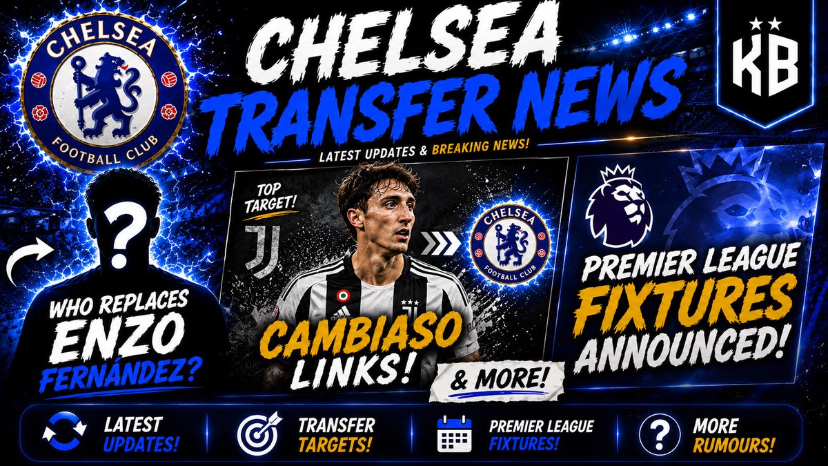 cfc_gem's tweet photo. Live below Chelsea news come join 

CHELSEA NEWS- WHO REPLACES ENZO?, CAMBIASO LINKS, LEAGUE FIXTURES ANNOUN... https://t.co/J1PP2HQBcL via @YouTube https://t.co/1D1FSXjoHp