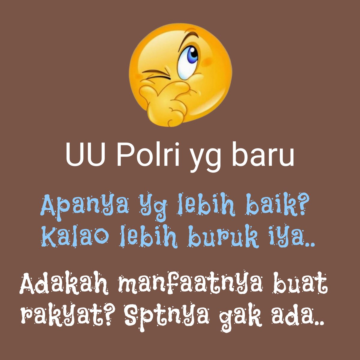 _bsutanto's tweet photo. @JimlyAs Pak, hasil UU Polri yg kau hasilkan tidak lebih baik dri yg lama malah lebih runyam. https://t.co/fgQ6cxOA2w