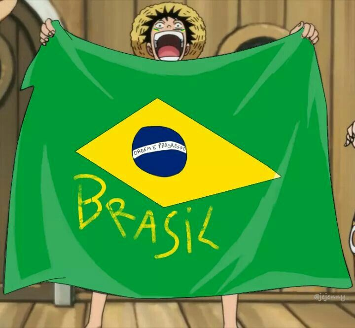 berghainami's tweet photo. BOM DIA, HOJE TEMOS JOGO DO BRASIL! 🇧🇷 MONKEY D. LUFFY É BRASILEIRO! 💚💛 https://t.co/U4rezJoheS