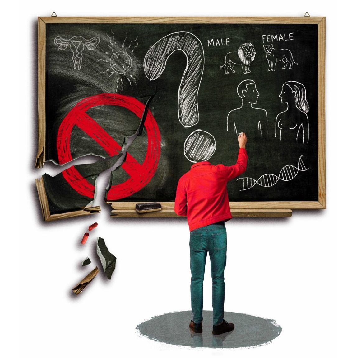 morgangaynin's tweet photo. Ale + Ale illustrated this series for Skeptic Magazine about academic approaches to Gender Studies. 

See more conceptual editorial work from collage duo Ale + Ale here: https://t.co/VUWw0MdY1p https://t.co/UKQgjemsUK
