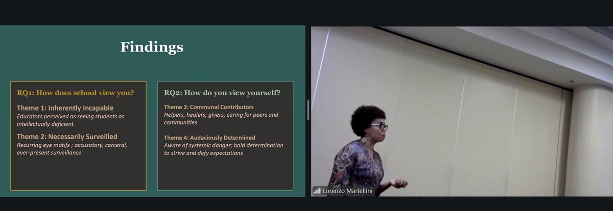PixelFirenze's tweet photo. Dawn   Demps presented 'Renderings of Audacity: Black Youth’s Defiance Under the   Canopy of Educational Anti-Black Structural Violence' https://t.co/8LD6vDyiNo #FOE2026 https://t.co/jCRrcd8u67