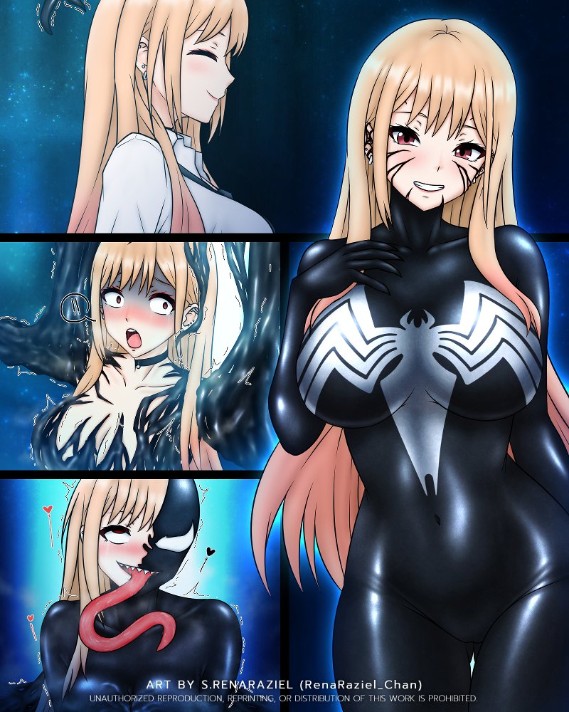 RenaRaziel_Chan's tweet photo. Venomized Marin Kitagawa・喜多川海夢
#MyDressUpDarling #venom #symbiote https://t.co/RyWvRajv4X