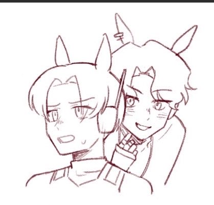 _asphxyia_'s tweet photo. no real reason I just wanted to see them as horses #tokutwt #revice https://t.co/MZFq3iZhDk
