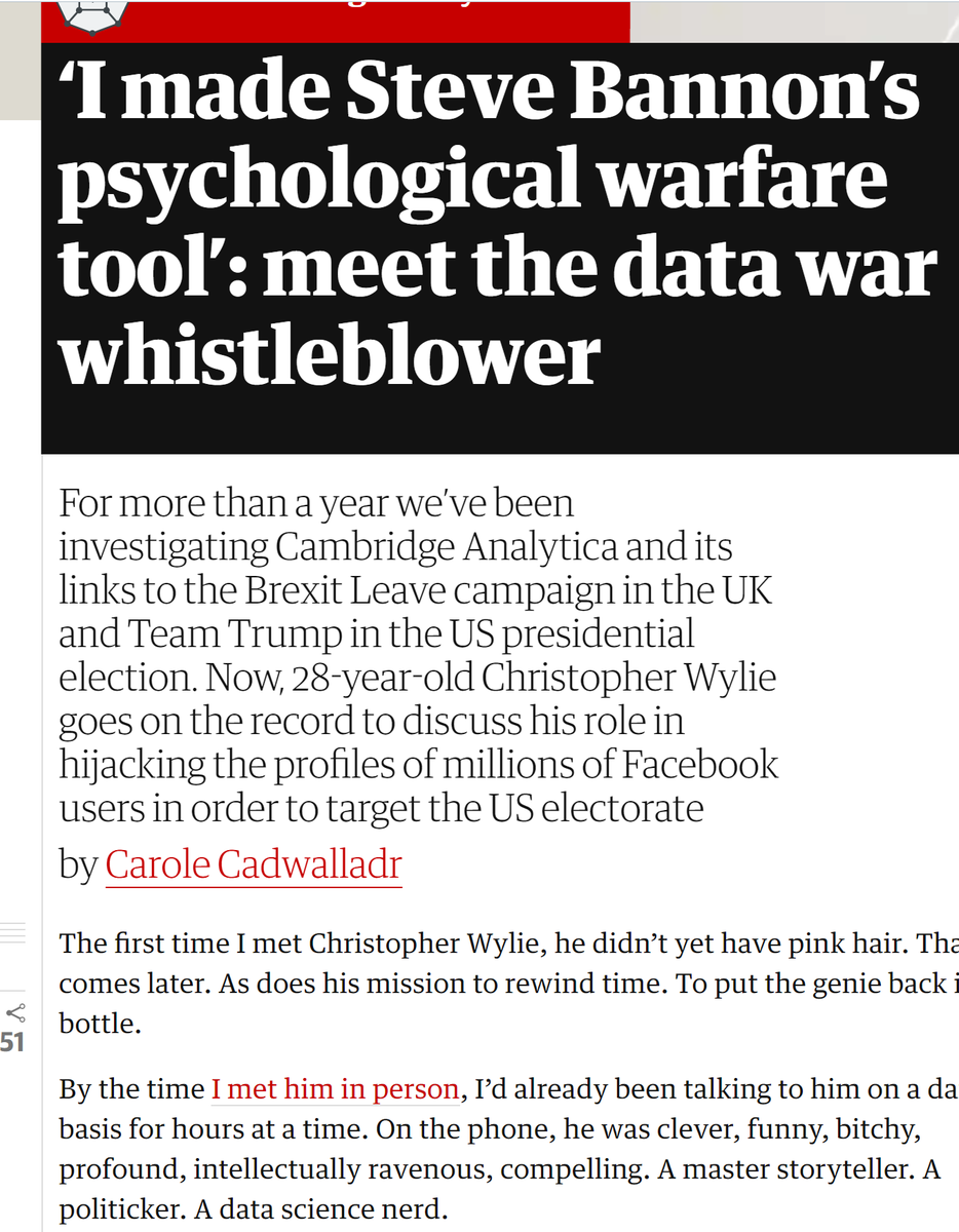 BlueSky_Report's tweet photo. @ShannonJoyRadio Steve Bannon's created Cambridge Analytica psychological warfare mindfuck tool 2014. https://t.co/AqhMSmuyPh