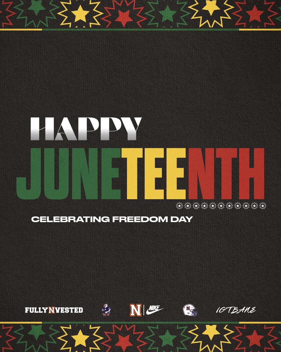 N_H_S_Football's tweet photo. Today we honor Juneteenth, a celebration of freedom, resilience, and progress.
#IGTBANE | #fullyNvested | #DTRT https://t.co/URMnDJtLHg