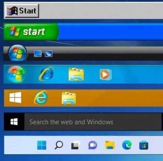 nostalgiacore's tweet photo. Which Windows taskbar design was the most iconic? https://t.co/GtJbqp5THb