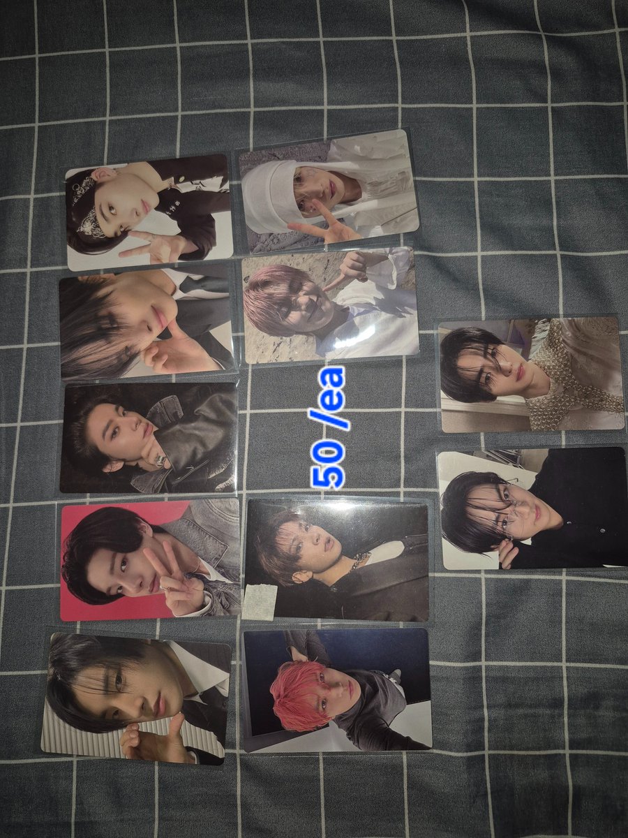 Myn10393's tweet photo. WTS Pc Off Enhypen, NCT, ATEEZ, dan Taehyun TXT.
Ngurangin Koleksi aku+BU.
Harga sudah sesuai dengan Condi yah, banyak yang mulus. Yuk di angkut. Albumnya sealed semua.
Yang mau take all juga bisa harga 2,65jt. Bisa dm aku aja yah🤗☺️🙏🏻.
#wts-wtb #wts #wtb #photocard #Dijual https://t.co/yzE5mTOVFP