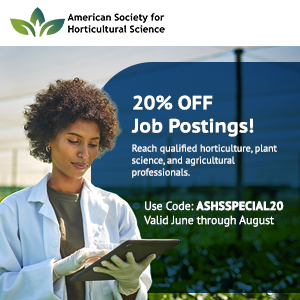ASHS_Hort's tweet photo. Now through August - use code ASHSSPECIAL20 for 20% off job postings in the ASHS Career Center
Fill your open position https://t.co/jyXfs9C9kZ
#Horticulture #PlantScience #PlantSciJobs https://t.co/rNylS9EEg6