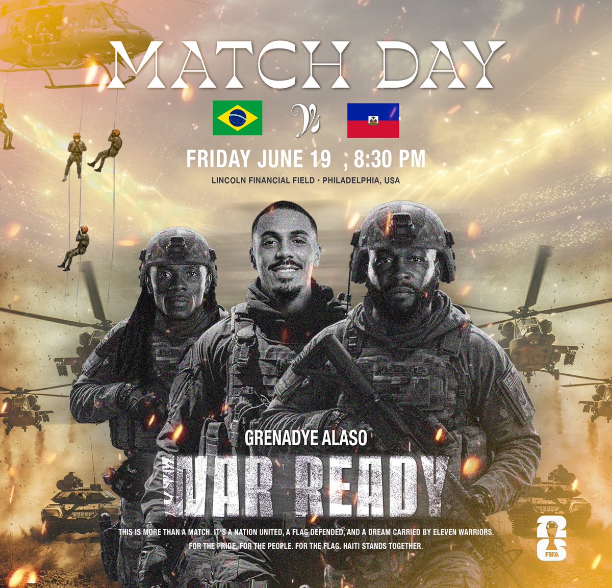 Dmee3_'s tweet photo. Match Day 🇧🇷Vs 🇭🇹 #Haiti 

ArtWork : Me

@sandprodz https://t.co/ajF4lLZHJx