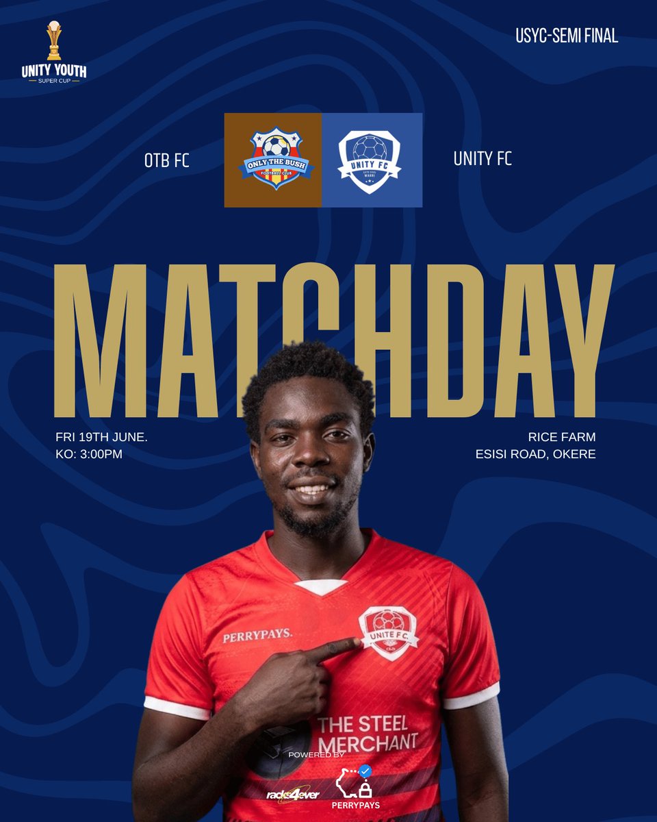 unityfc_warri's tweet photo. SEMI-FINAL TIME! 🔥

One step away from the final. The journey continues as Unity FC faces OTB FC in a battle for a place in the championship match.

💙 Focused. Ready. United.

#UnityFC #UYSC #SemiFinal https://t.co/s9isU9EkfA