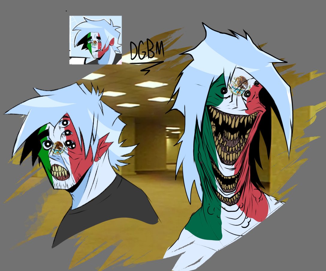 DGBM85's tweet photo. El antiguo diseño del mex de @firelily_03 ahora solo es un recuerdo y ya me vi la peli de backrooms #countryhumans
#countryhumansmexico #countryhumansart #countryhumansfanart #countryhumanslatam https://t.co/nqLiHcDwb2