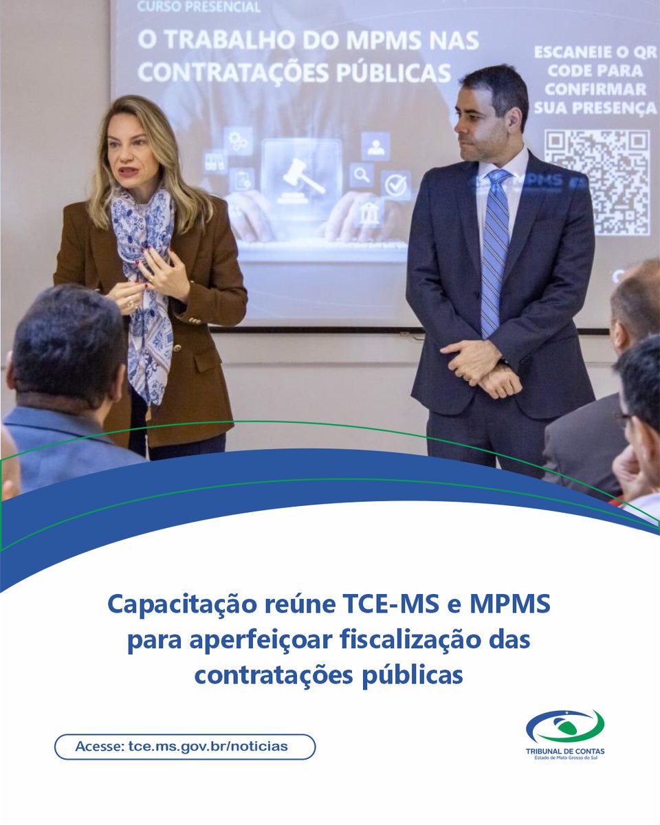 tcemsoficial's tweet photo. Capacitação reúne TCE-MS e MPMS para aperfeiçoar fiscalização das contratações públicas

🤳🏻 Leia a matéria na íntegra no site do TCE-MS 

https://t.co/R2QrcrWviM 

🌐 Acompanhe nossas redes sociais 

https://t.co/mZwyR5iBWg https://t.co/05nsAFb2wO