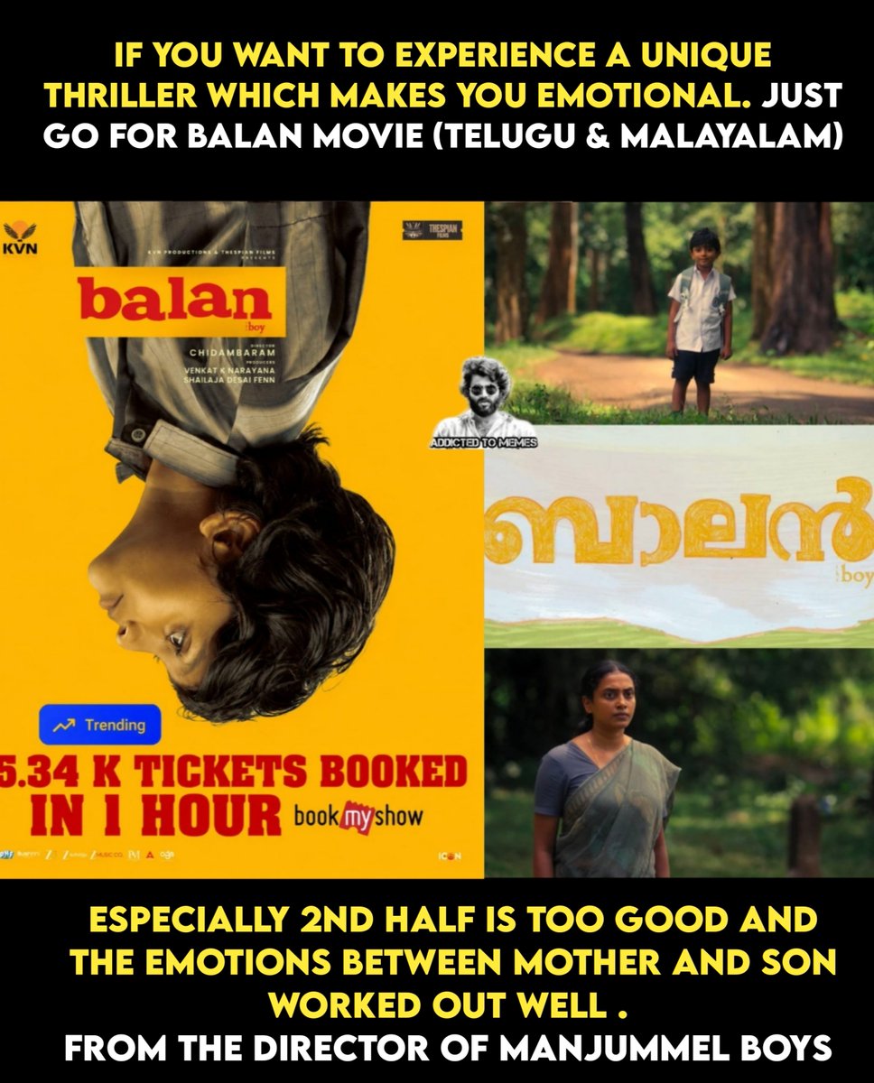 Addictedtomemez's tweet photo. If you Trust My Reviews Watch this Film "Asalu Ekkada Bore Kottadu Different Presentation" 👏👏🙇♥️
#balanreview #Balan #atmsuggestions https://t.co/ugXD4RbZdo