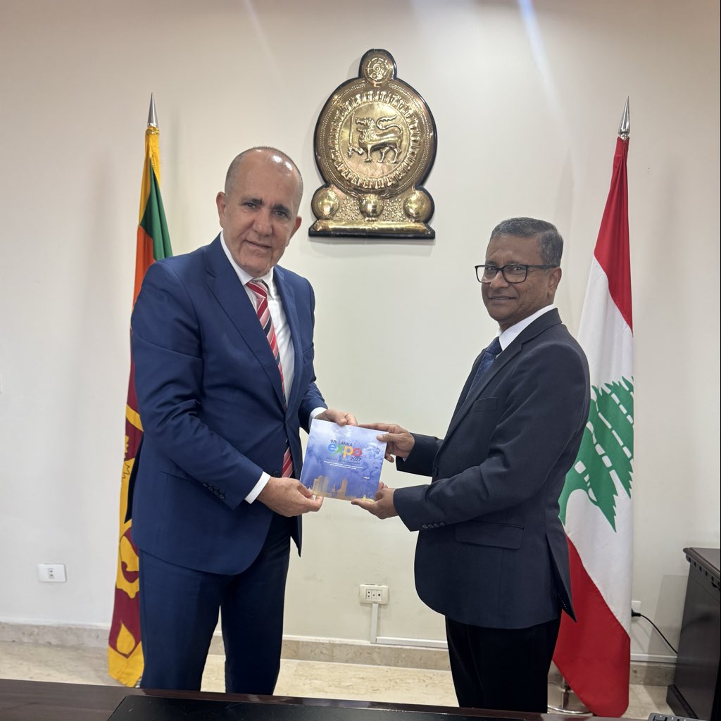 FakihConsul's tweet photo. Honored to meet H.E. Anura Withanage, the new Ambassador of Sri Lanka to Lebanon. We discussed strengthening bilateral relations and enhancing tourism cooperation between Lebanon, Sri Lanka, and the Maldives for our mutual benefit.

I was also pleased to receive an official invitation to visit Sri Lanka and participate in the Investment Conference Sri Lanka EXPO in January 2027.
#Lebanon #SriLanka #Maldives