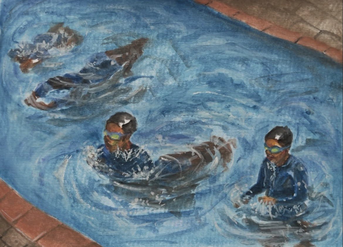 ChigozieObi_'s tweet photo. Swimming lessons I &amp; II ✨
Gouache &amp; glitter on paper https://t.co/lhp7avv4uV