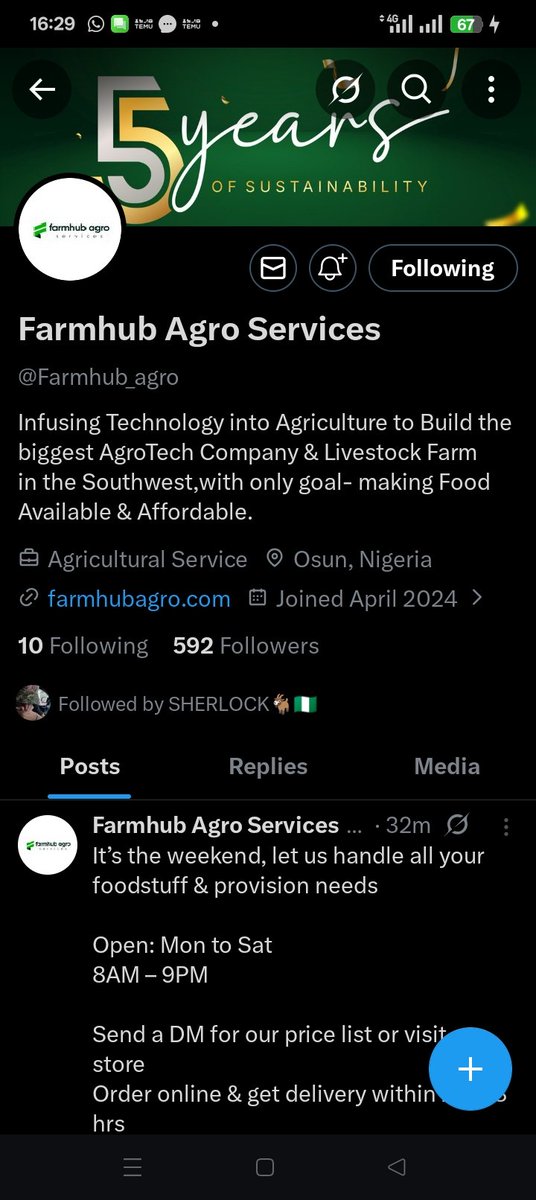 ruke80's tweet photo. @KINSH200 @Farmhub_agro Done https://t.co/E6zcPnISAV